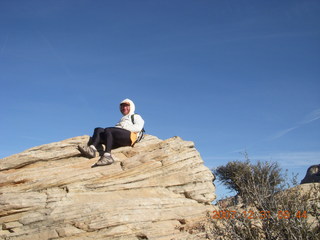129 6cx. Zion National Park - sunrise Angels Landing hike - Adam - top