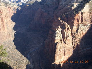138 6cx. Zion National Park - sunrise Angels Landing hike - view from the top
