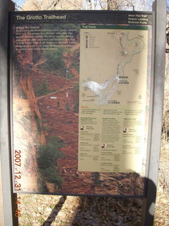 Zion National Park - Angels Landing hike - sign