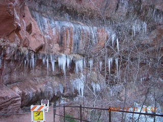 335 6cx. Zion National Park - ice at Emerald Pond