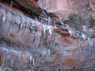 Zion National Park - ice at Emerald Pond
