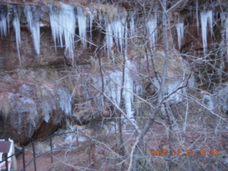 338 6cx. Zion National Park - ice at Emerald Pond