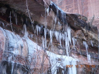 Zion National Park - ice at Emerald Pond