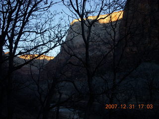 347 6cx. Zion National Park - sunset along the Virgin River