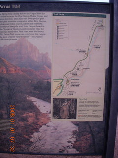 1 6d1. Zion National Park - sunrise Watchman hike - sign