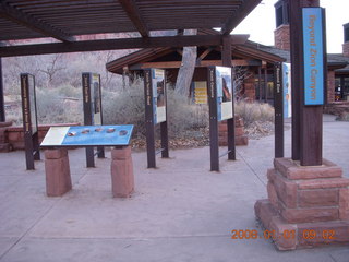 Zion National Park - visitor's center signs