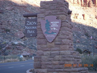 64 6d1. Zion National Park - entrance sign