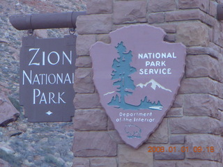 65 6d1. Zion National Park - entrance sign