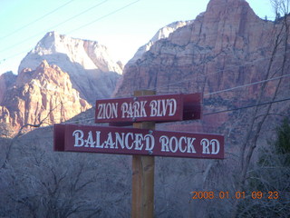 Zion National Park - visitor's center signs