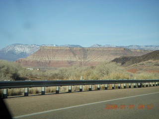 driving from Zion to Saint George