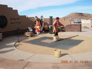 186 6d1. Grand Canyon West - native dancers in Skywalk area