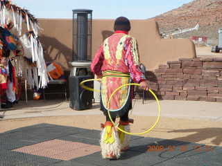 187 6d1. Grand Canyon West - native dancer in Skywalk area