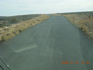 Grand Canyon West - road from Guano Point to airport