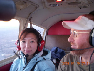 Sonia and Adam flying in N4372J