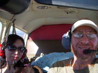 Sonia and Adam flying in N4372J