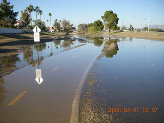 2429 6e1. flooded Scottsdale Greenbelt - my bike ride home