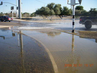 2431 6e1. flooded Scottsdale Greenbelt - my bike ride home