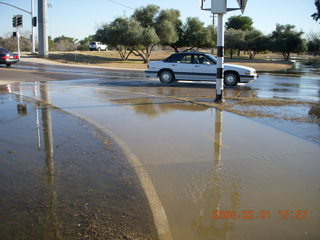 2432 6e1. flooded Scottsdale Greenbelt - my bike ride home