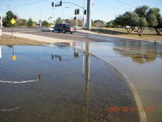 2433 6e1. flooded Scottsdale Greenbelt - my bike ride home