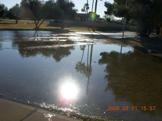 2434 6e1. flooded Scottsdale Greenbelt - my bike ride home