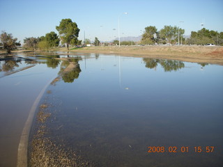 2435 6e1. flooded Scottsdale Greenbelt - my bike ride home