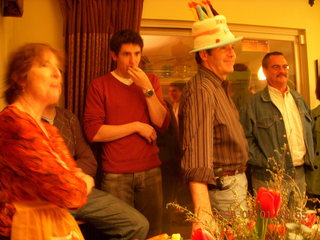 Tom Redd party - family picture on wall