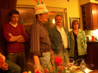 Tom Redd party - family pictures on wall