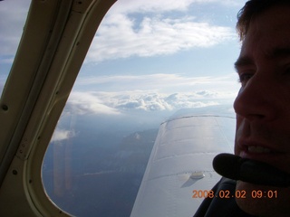 956 6e2. Grand Canyon aerial with clouds