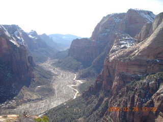 38 6eu. Zion National Park - Angels Landing hike - view from the top