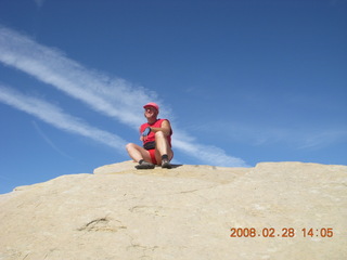 47 6eu. Zion National Park - Angels Landing hike - Adam at the top