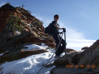 Zion National Park - Angels Landing hike - fellow hiker