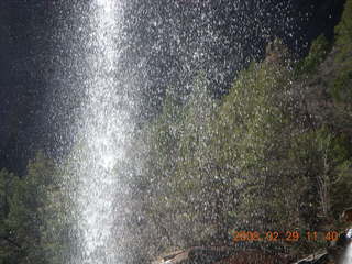 54 6ev. Zion National Park - Emerald Ponds hike - waterfall
