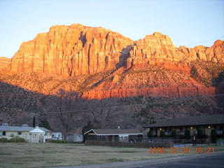 Zion National Park - dusk in Springdale, Utah