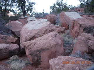 11 6f1. Zion National Park - Watchman hike - rocks on loop trail