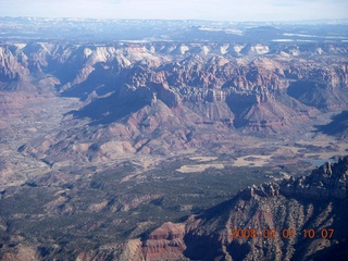 75 6f1. aerial - Utah near Zion National Park