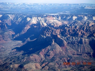 76 6f1. aerial - Utah near Zion National Park