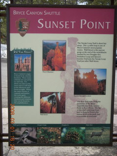Bryce Canyon - Sunset Point - sign