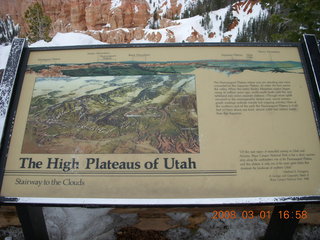 362 6f1. Bryce Canyon - Rainbow Point - sign