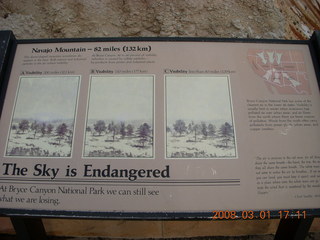 377 6f1. Bryce Canyon - Endangered Sky sign