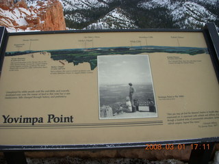 Bryce Canyon - Yovimpa Point sign