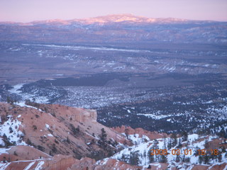 430 6f1. Bryce Canyon - sunset at Bryce Point - glowing peaks