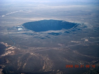 38 6fm. aerial - meteor crater