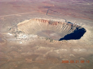 43 6fm. aerial - meteor crater