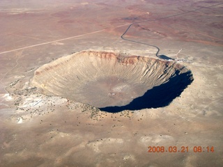 45 6fm. aerial - meteor crater