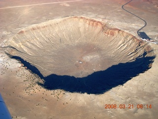 48 6fm. aerial - meteor crater