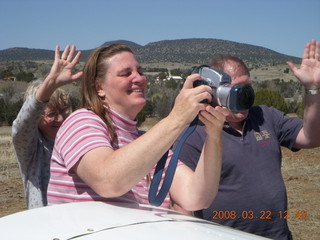 Chapman Ranch Airport fly-in - Penni taking picture