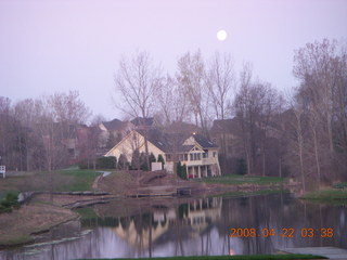 lake view from Mark's and Megan's place with moon