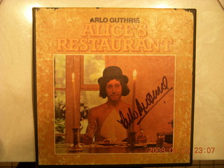 tape box signed by Arlo Guthrie