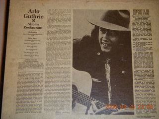 back of tape box signed by Arlo Guthrie