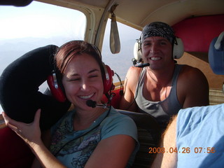 Marcelle and Dustin flying in N4372J